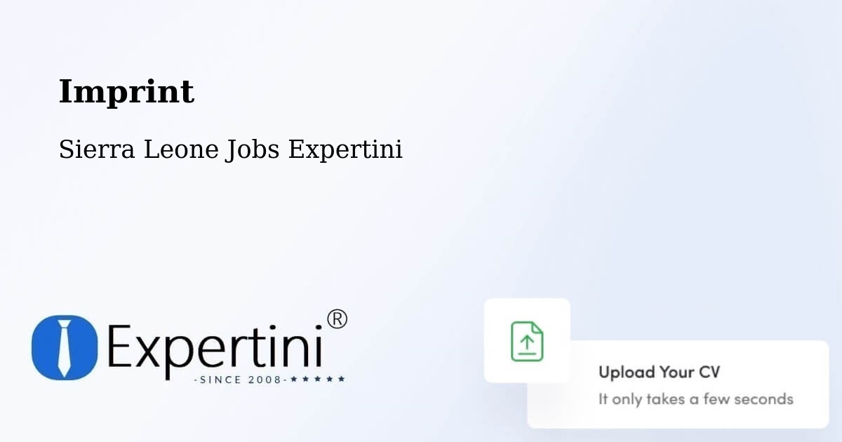 Imprint – Kayima - Sierra Leone Jobs Expertini